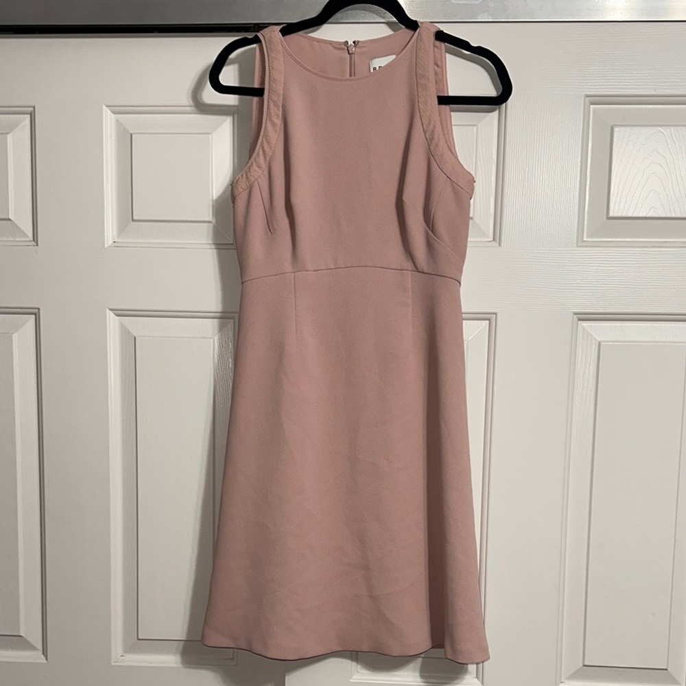 REISS Pink Fit & Flare Dress